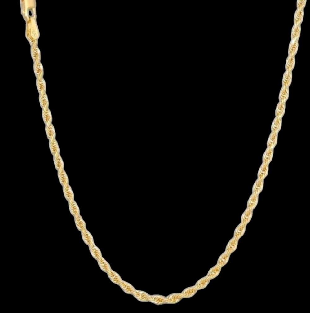 Unisex 18k Italian Gold Filled 24 Inch 4mm Tarnish Resistant